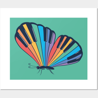 Musical Butterfly (Musical Rainbow) Posters and Art